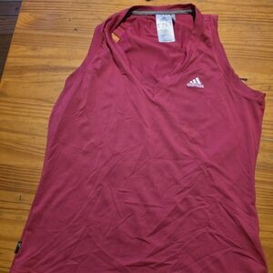 Adidas V-Neck Pink Tank Top